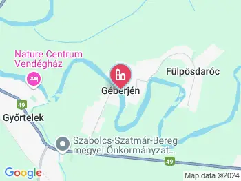 Géberjén a térképen