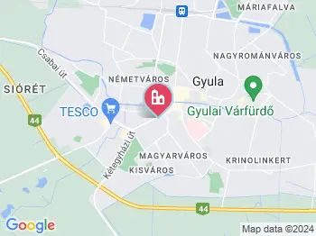 Gyula éttermek a térképen