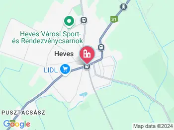 Heves a térképen