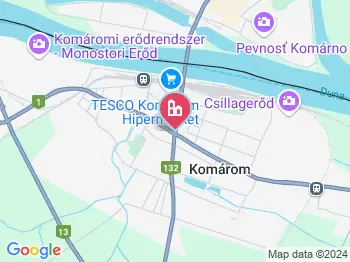 Komárom látogatóközpont a térképen