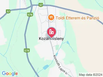 Kozármisleny - Üszögpuszta a térképen