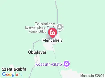 Mencshely a térképen