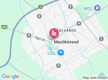 Mezőkövesd látogatóközpont a térképen