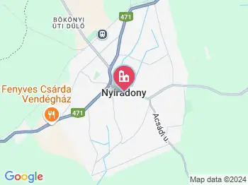 Nyíradony a térképen