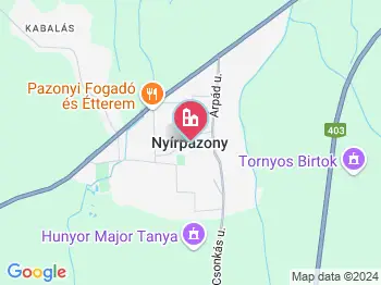Nyírpazony a térképen