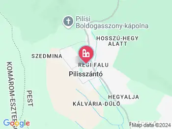 Pilisszántó környéke a térképen