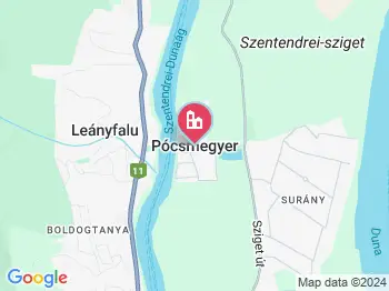 Pócsmegyer a térképen