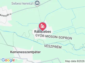 Rábasebes a térképen
