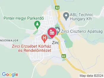Zirc látogatóközpont a térképen