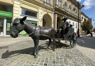 Rippl-Rónai József szamárfogatos szobra Kaposvár