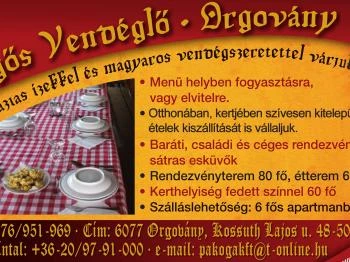 Regős Vendéglő Orgovány
