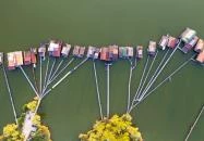 Oroszlány - Bokodi-tó - lebegő falu