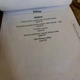 Vietnámi Gulyás, Budapest - Étlap/itallap