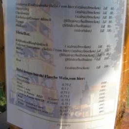 Kilátó Borozó, Zalakaros - Étlap/itallap