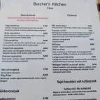 Butchers Kitchen - A Hentes Konyhája Budapest - Étlap/itallap
