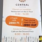 CEU Central Canteen - Nádor utca Budapest - Étlap/itallap