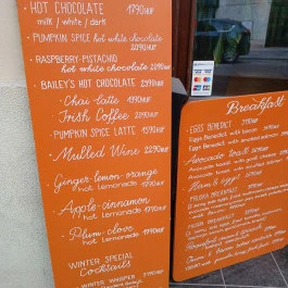 Fruska Bistro - Nádor utca Budapest - Étlap/itallap