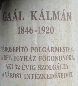 Gaál Kálmán mellszobor