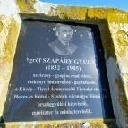 Gróf Szapáry Gyula emléktáblája Tiszabura - Külső kép