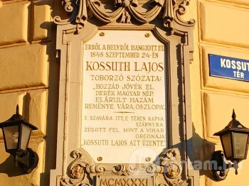 Kossuth toborzó emléktábla Cegléd