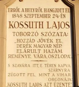 Kossuth toborzó emléktábla