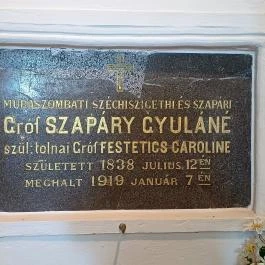 Szapáry-kápolna, Tiszabura - Belső