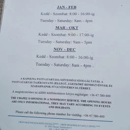 Szent Teréz-kápolna, Tarcal - Egyéb