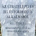 Újratelepítési emlékmű Békésszentandrás - Külső kép