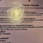 Hétfogás Fogadó étterme Villány - Étlap/itallap