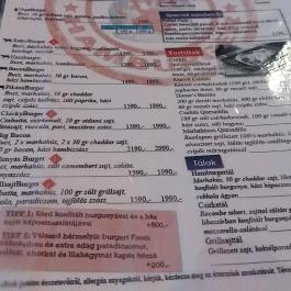 Burger House - Lurdy Ház, Budapest - Étlap/itallap