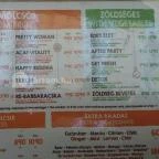 Fruitisimo - Árkád Budapest - Étlap/itallap