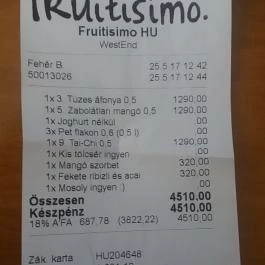 Fruitisimo - WestEnd City Center, Budapest - Egyéb