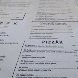 Ciao-ciao Cukrászda, Harkány - Étlap/itallap