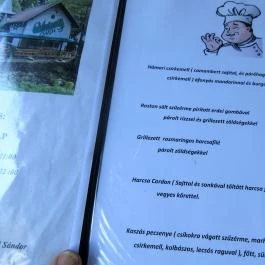 Molnár Csárda, Lillafüred - Étlap/itallap