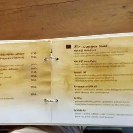 Suvadás Liget Étterem, Arló - Étlap/itallap