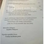 A Boros Borbár Sárospatak - Étlap/itallap
