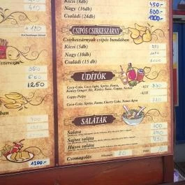 Csuda Büfé, Sátoraljaújhely - Étlap/itallap