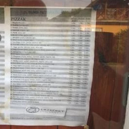 El Bundi Pizzéria Sárospatak - Étlap/itallap