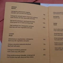Főtér Cafe Restaurant Eger - Étlap/itallap