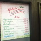 Gelato Mio Fagylaltozó Sátoraljaújhely - Étlap/itallap
