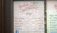 Gelato Mio Fagylaltozó Sátoraljaújhely - Étlap/itallap