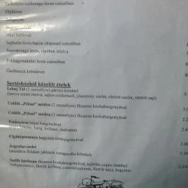 Lebuj Pincefogadó étterme, Bodrogkeresztúr - Étlap/itallap
