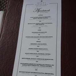 Melba Panoráma Étterem Budapest - Étlap/itallap