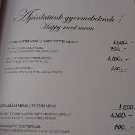 Melba Panoráma Étterem Budapest - Étlap/itallap