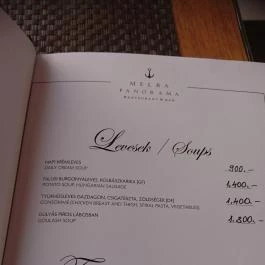 Melba Panoráma Étterem Budapest - Étlap/itallap