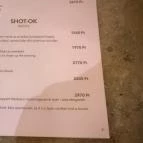 Menta Bár Egerszalók - Étlap/itallap