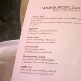 Menta Bár Egerszalók - Étlap/itallap