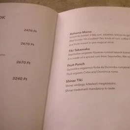 Menta Bár Egerszalók - Étlap/itallap