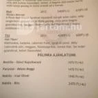 Shiraz Étterem & Dubai Kert Egerszalók - Étlap/itallap