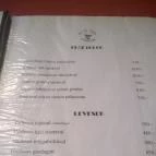 Petőfi Tanya Étterem Budapest - Étlap/itallap